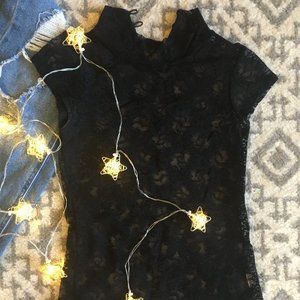 Super cute Guipure Lace Sheer Top
